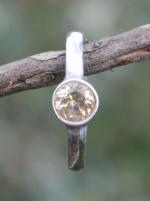 Handmade Silver Citrine Chakra Ring - 3rd, Solar Plexus Chakra
