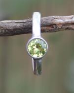 Handmade Silver Peridot Chakra Ring - 4th, Heart Chakra