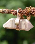 Handmade Lithium Phantom DT Silver, Copper & Gold Pendant