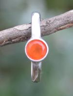Handmade Silver Carnelian Chakra Ring - 2nd, Sacral Chakra