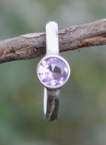 Handmade Silver Amethyst Chakra Ring - 7th, Crown Chakra
