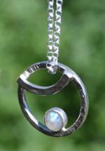 Handmade Labradorite Silver Pendant