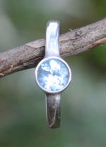 Handmade Silver Blue Topaz Chakra Ring - 5th, Throat Chakra