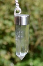 Handmade Himalayan Isis Generator Quartz Silver Pendant