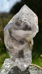 Tibetan Quartz Master Self-Healed Black Bubble Enhydro DT